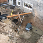Creating the new point of entry to the basement
