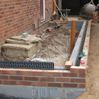 Brickwork including the damp course